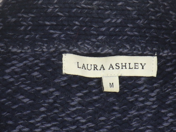 Laura Ashley Women's Blue Full Zip Jumper M