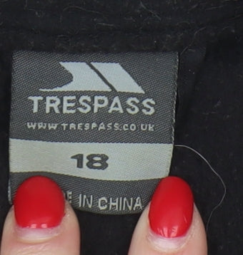 Trespass Women's Black Fleece Jacket, Size 18, Autumn/Winter