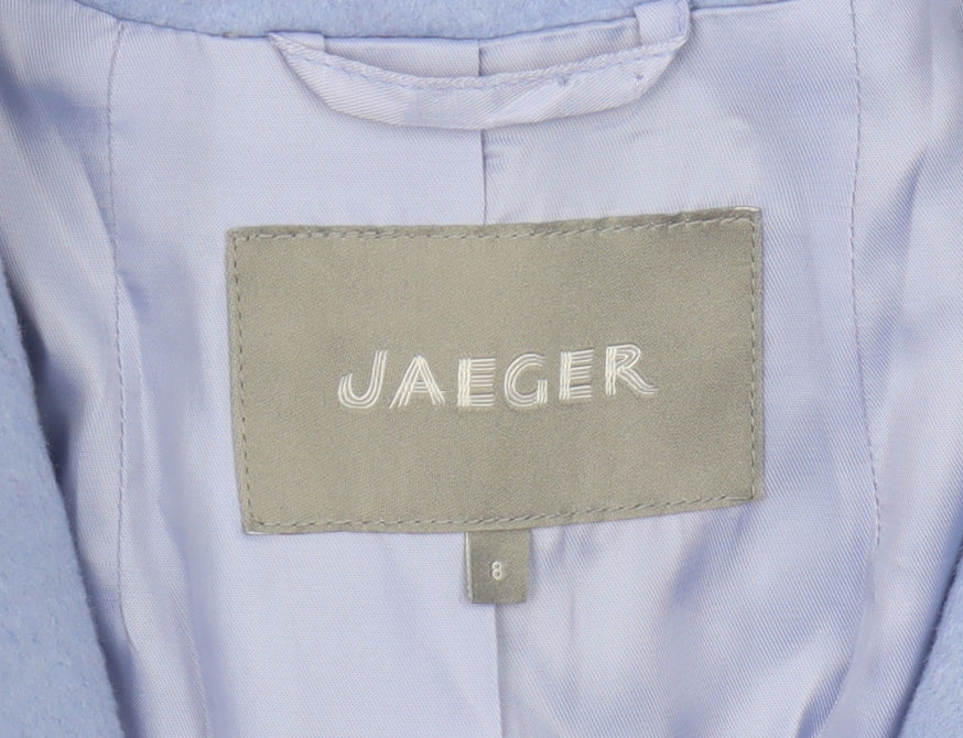 Jaeger Women's Blue Mid-Length Coat Size 8