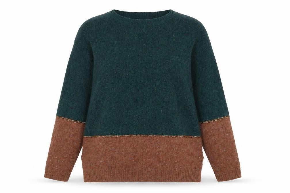 FatFace Women's Green Brown Pullover Jumper Size 8