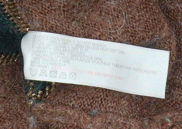 Fat Face Women's Green Brown Pullover Jumper Size 8