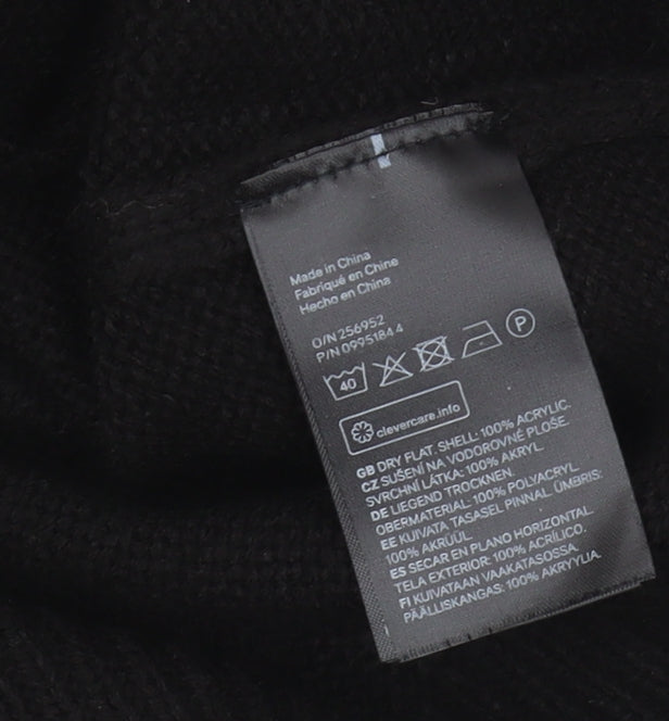 H&M Unisex Black Graphic Pullover Jumper XS
