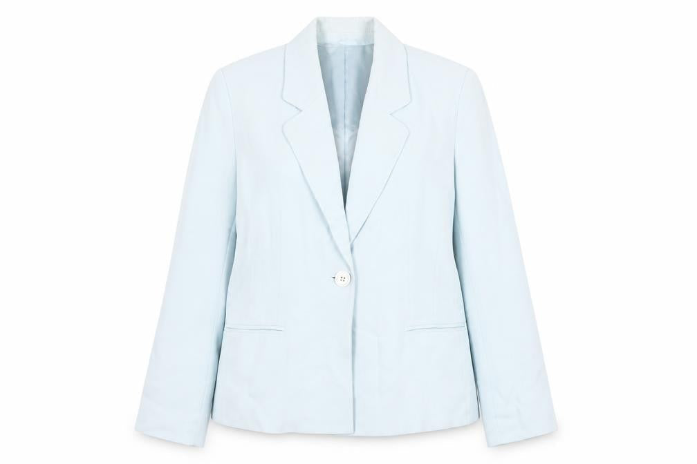 Jaeger Women's Blue Blazer UK 8, Business Single Breasted