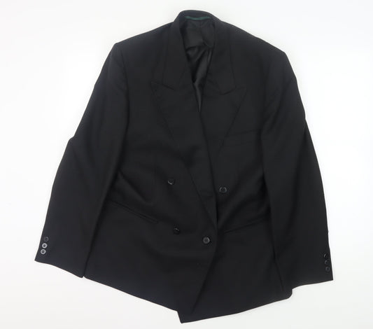 Dunn & Co Men's Black Short Jacket, 40S, Double-Breasted