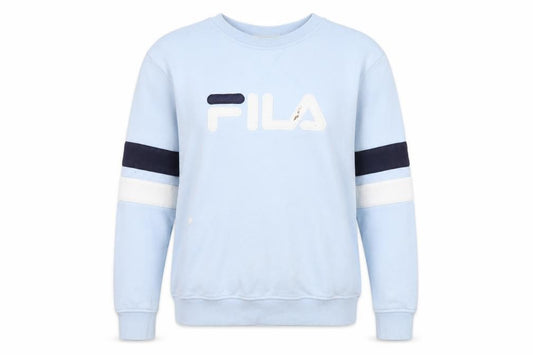 Unisex Adults UK 12 Regular FILA Blue Pullover Sweatshirt