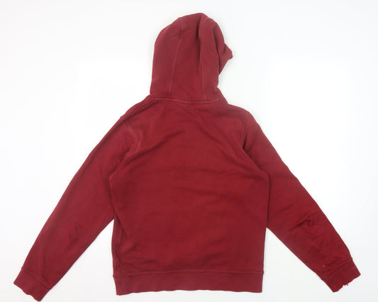 Nike Men's Red Pullover Hoodie S - Logo Graphic Fleece