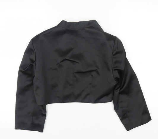 Laura Ashley Cropped Blazer Women Black Size 12