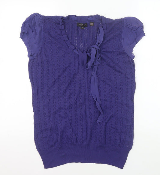 Ted Baker Women's Purple Lace Top Size 14