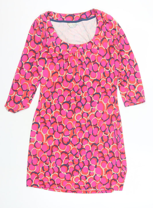 Boden Women's Multicoloured Dress, Size 4, Geometric Pattern