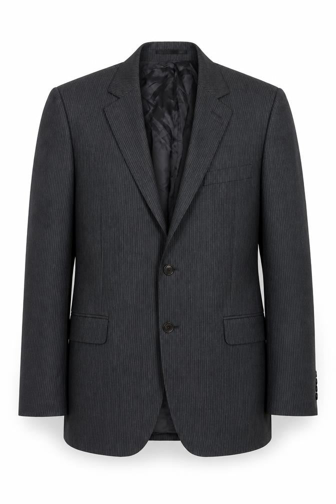 Mens 40 Chest Regular Jaeger Grey Two-Button Blazer