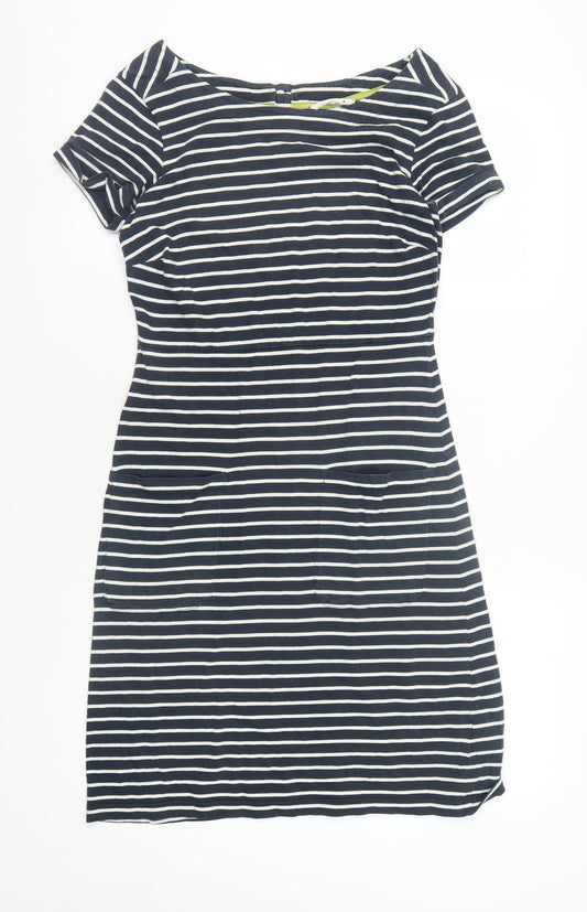 White Stuff Women's Black Striped Dress Size 8