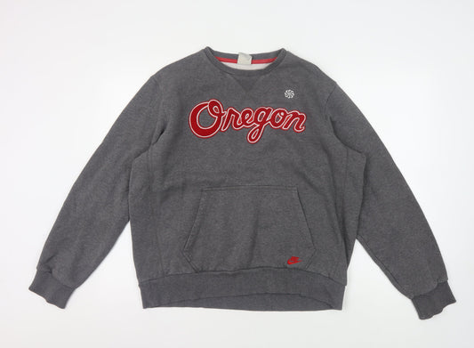 Nike Men's Grey Pullover Sweatshirt L