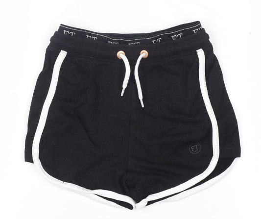Firetrap Girls' Black Athletic Shorts 7-8 Years