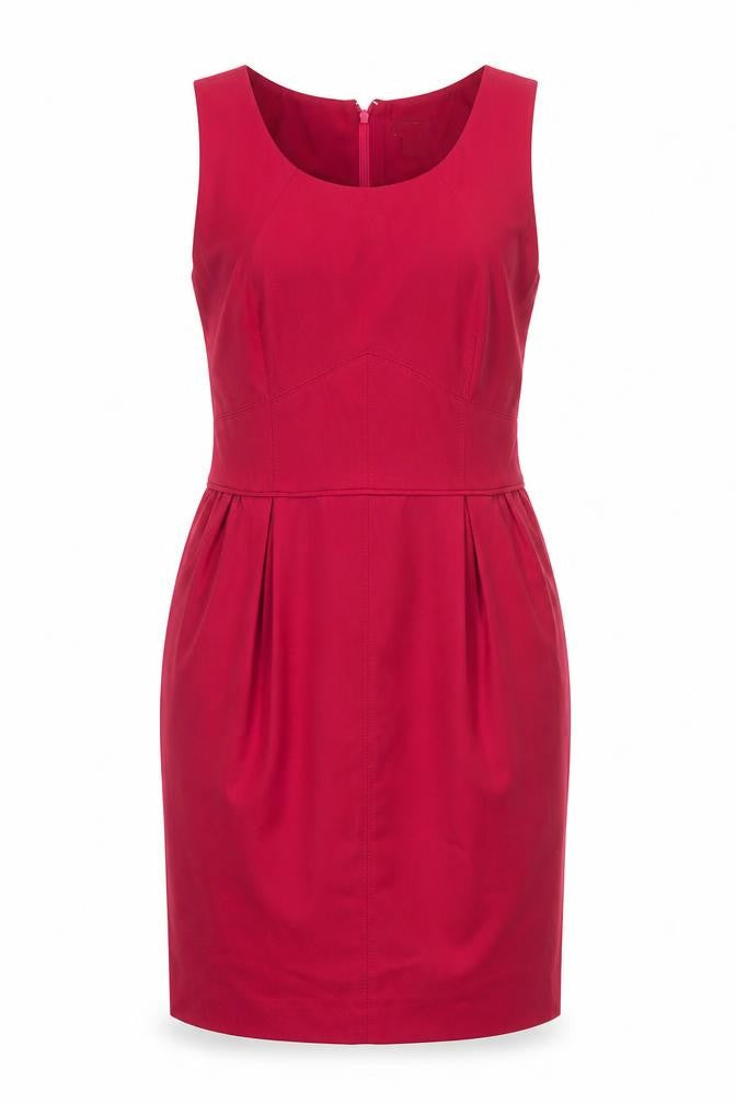 J.Crew Women's Red Sleeveless Zip Dress Size 8