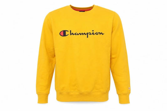 Mens UK S Regular Champion Yellow Pullover Sweatshirt
