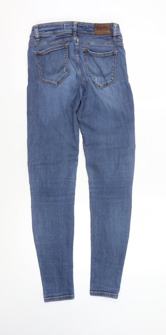 SuperDry Men's Blue Skinny Jeans Size 26