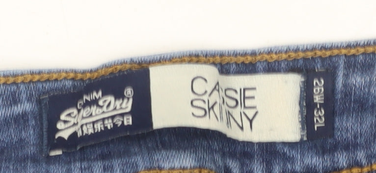 SuperDry Men's Blue Skinny Jeans Size 26
