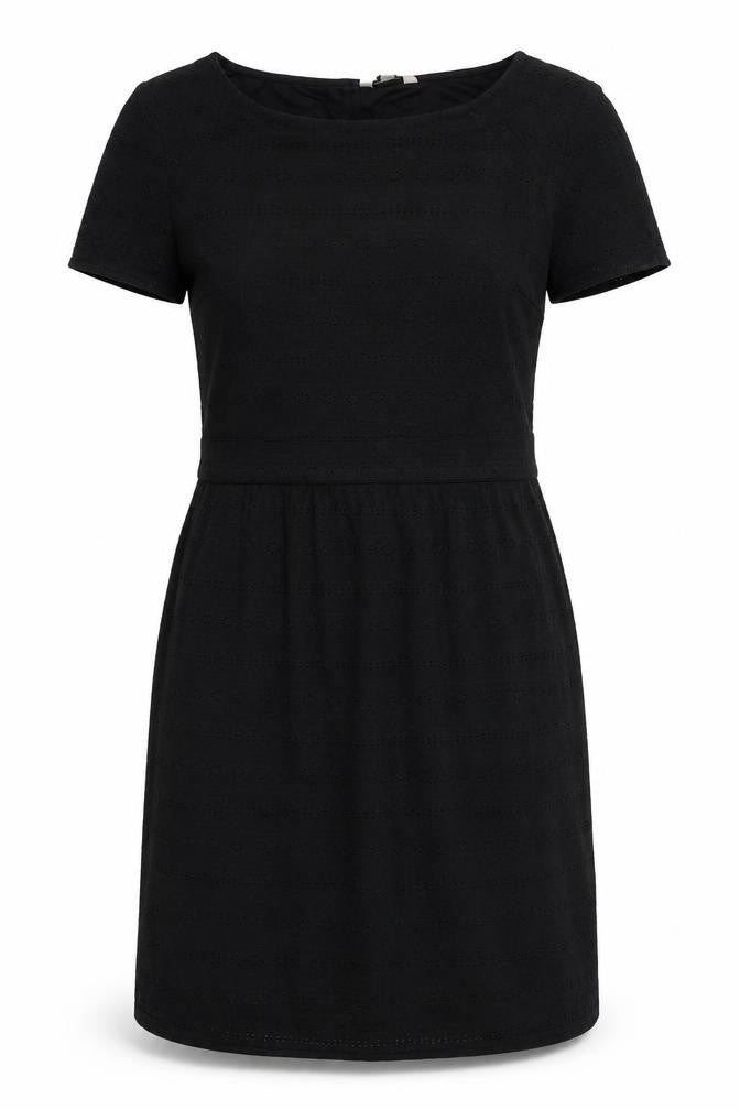 FatFace Women's Black Short Sleeve Sheath Dress - Size 8