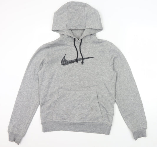 Nike Men’s Grey Pullover Hoodie Small with Logo