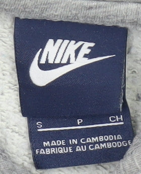 Nike Men’s Grey Pullover Hoodie Small with Logo