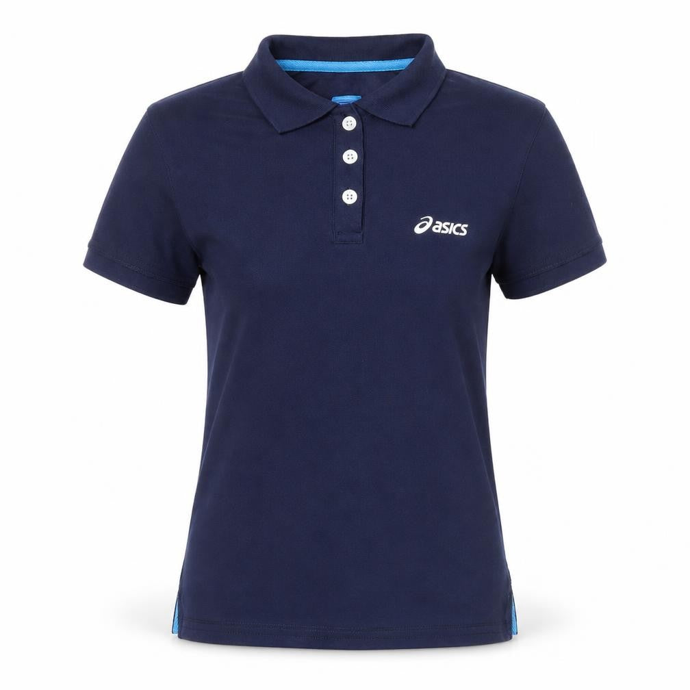 Front view of Asics Women's Blue XS Polo Shirt