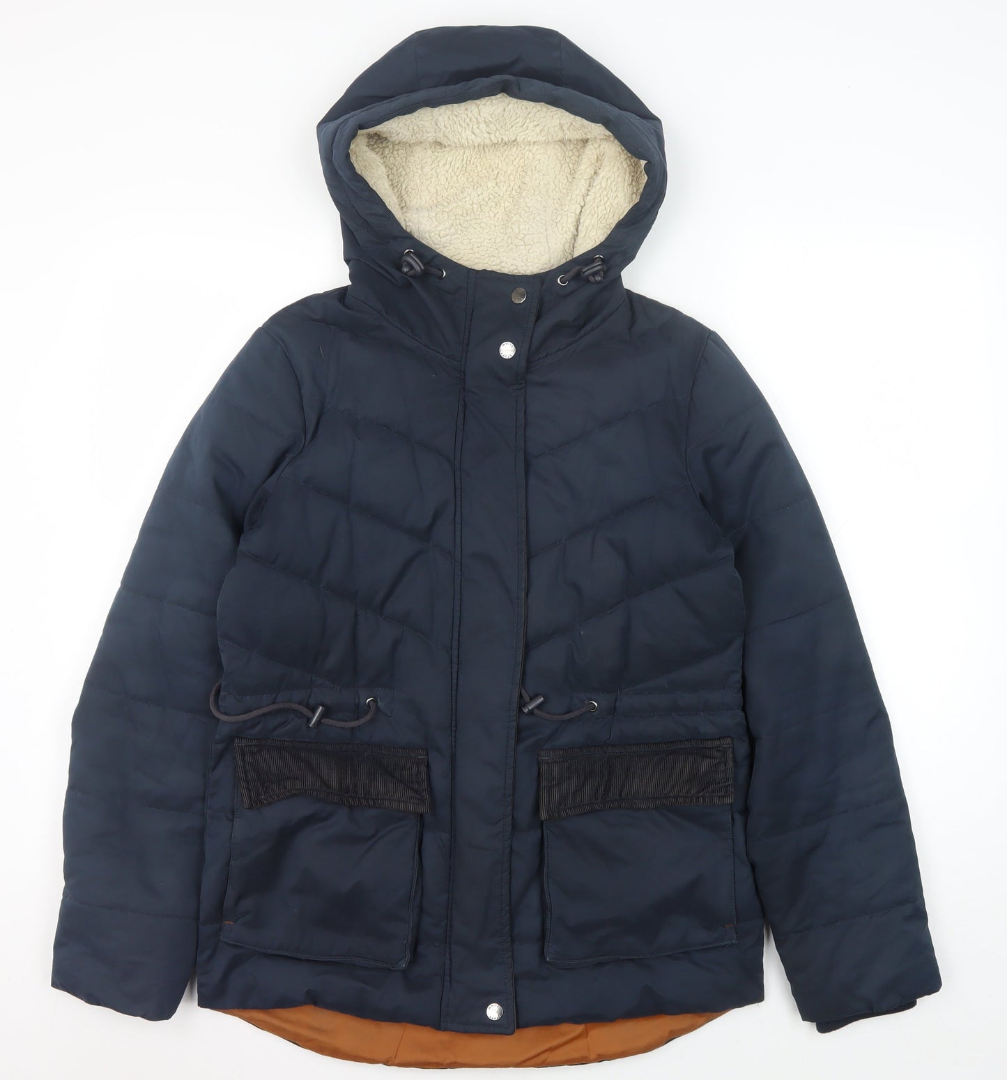 White Stuff Women's Blue Puffer Jacket Size 8
