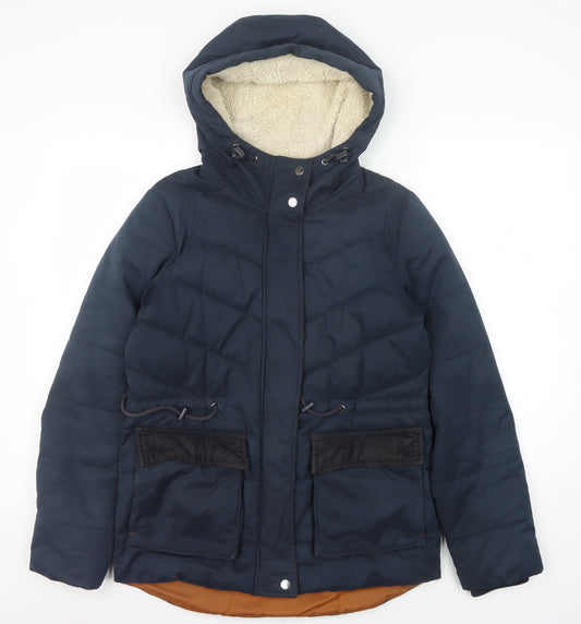 White Stuff Women's Blue Puffer Jacket Size 8