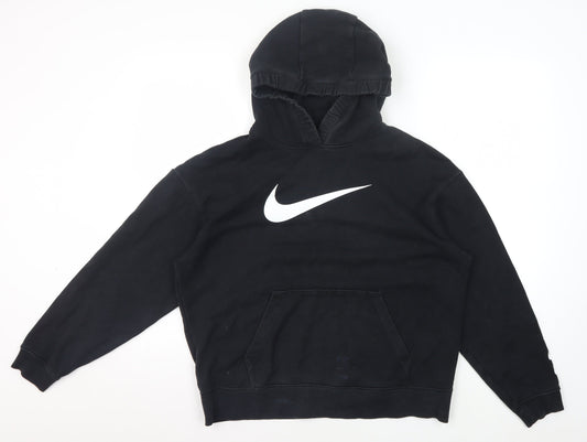 Nike Men's Black Pullover Hoodie M Logo Graphic