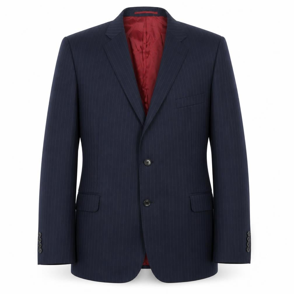 Mens 44 Chest Regular Moss Bros Blue Two-Button Suit Jacket
