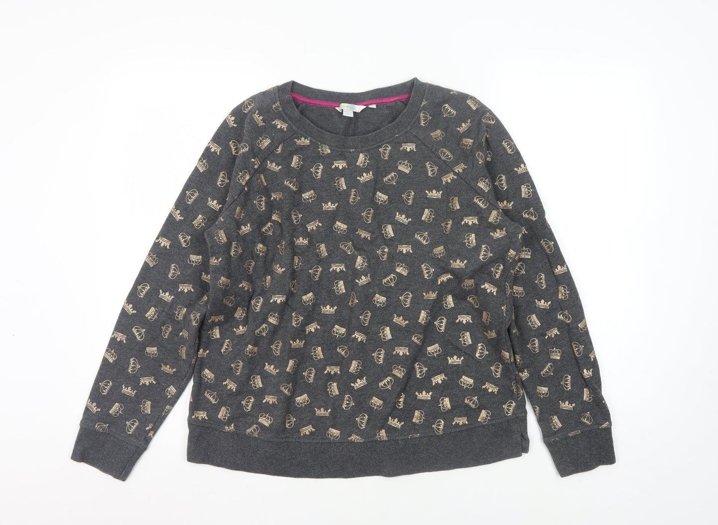 Boden Women's Grey Cotton Sweatshirt M Casual