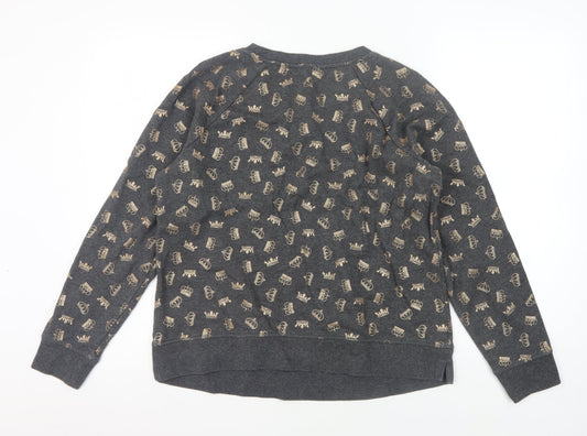 Boden Women's Grey Cotton Sweatshirt M Casual
