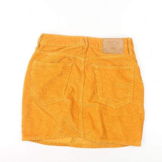 Superdry Women's Orange Corduroy Mini Skirt, Size 10