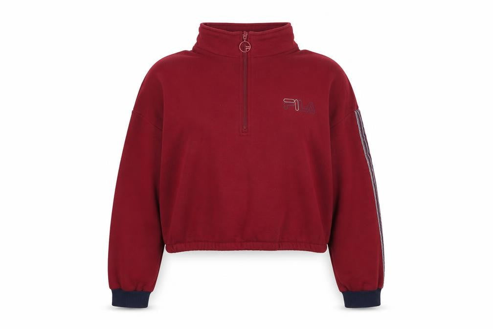 Womens UK XL Regular FILA Red Pullover Sweatshirt