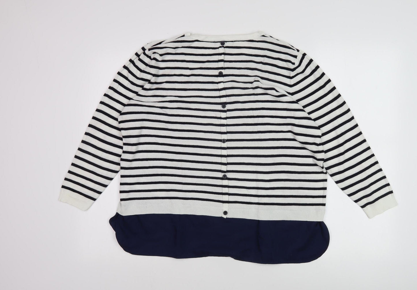 Debenhams Women's Stripe Blouse - Size 16 Multicoloured