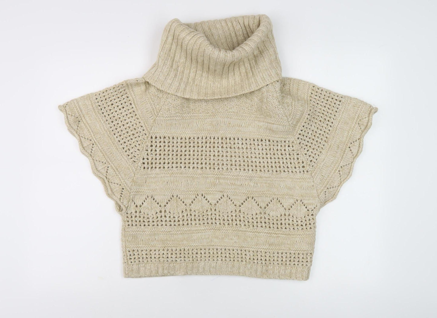 Women's Beige Pullover Knit Jumper Size 14