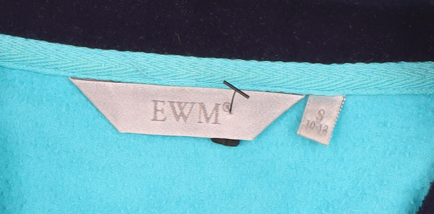 EWM Women's Blue Fleece Jacket Size S - Full Zip Casual