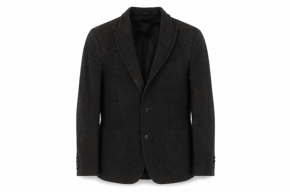 Stile Benetton Men's Black Cotton Blazer Size 50