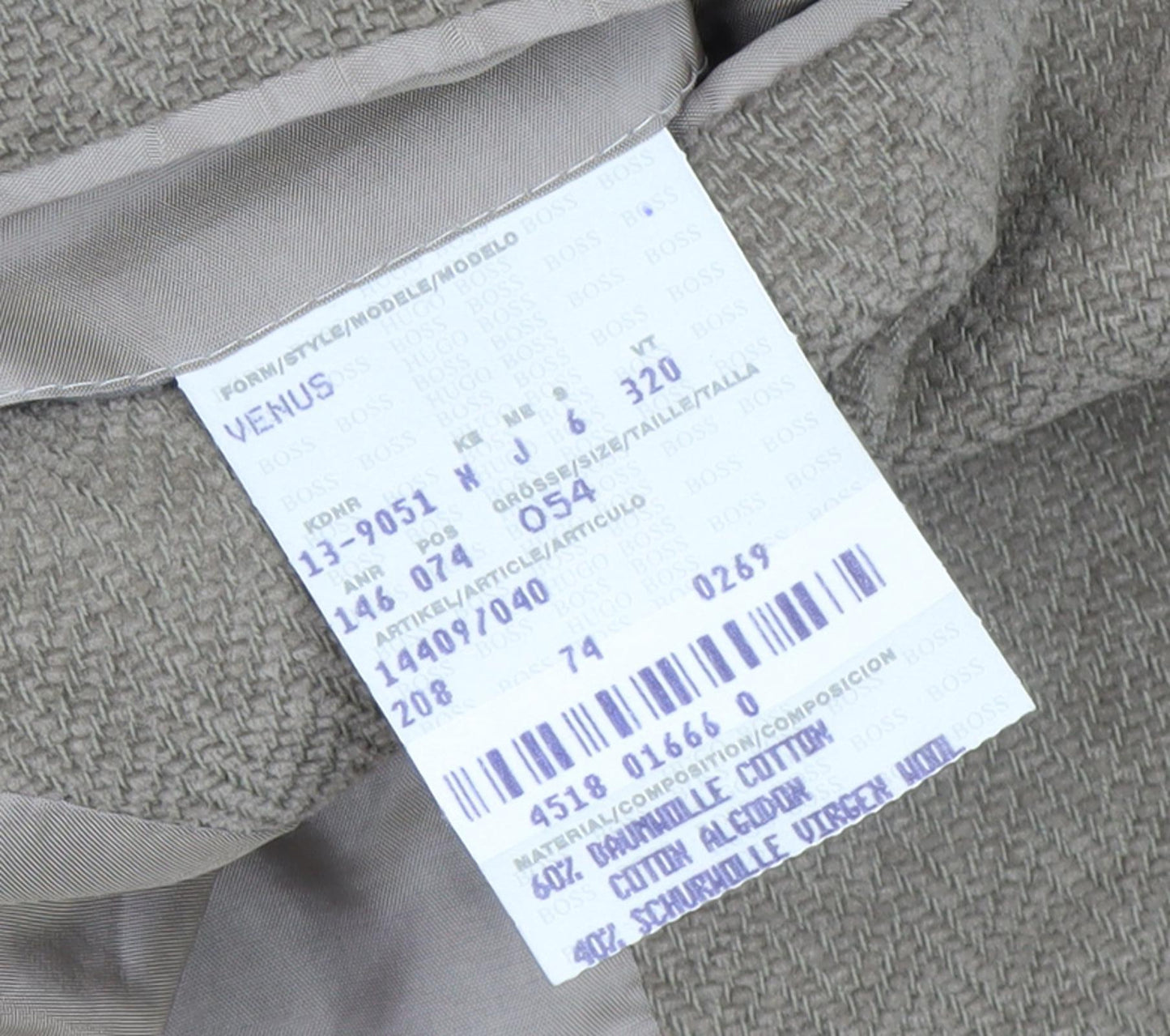 Hugo Boss Men's Beige Blazer Size 54 Stylish Business Attire