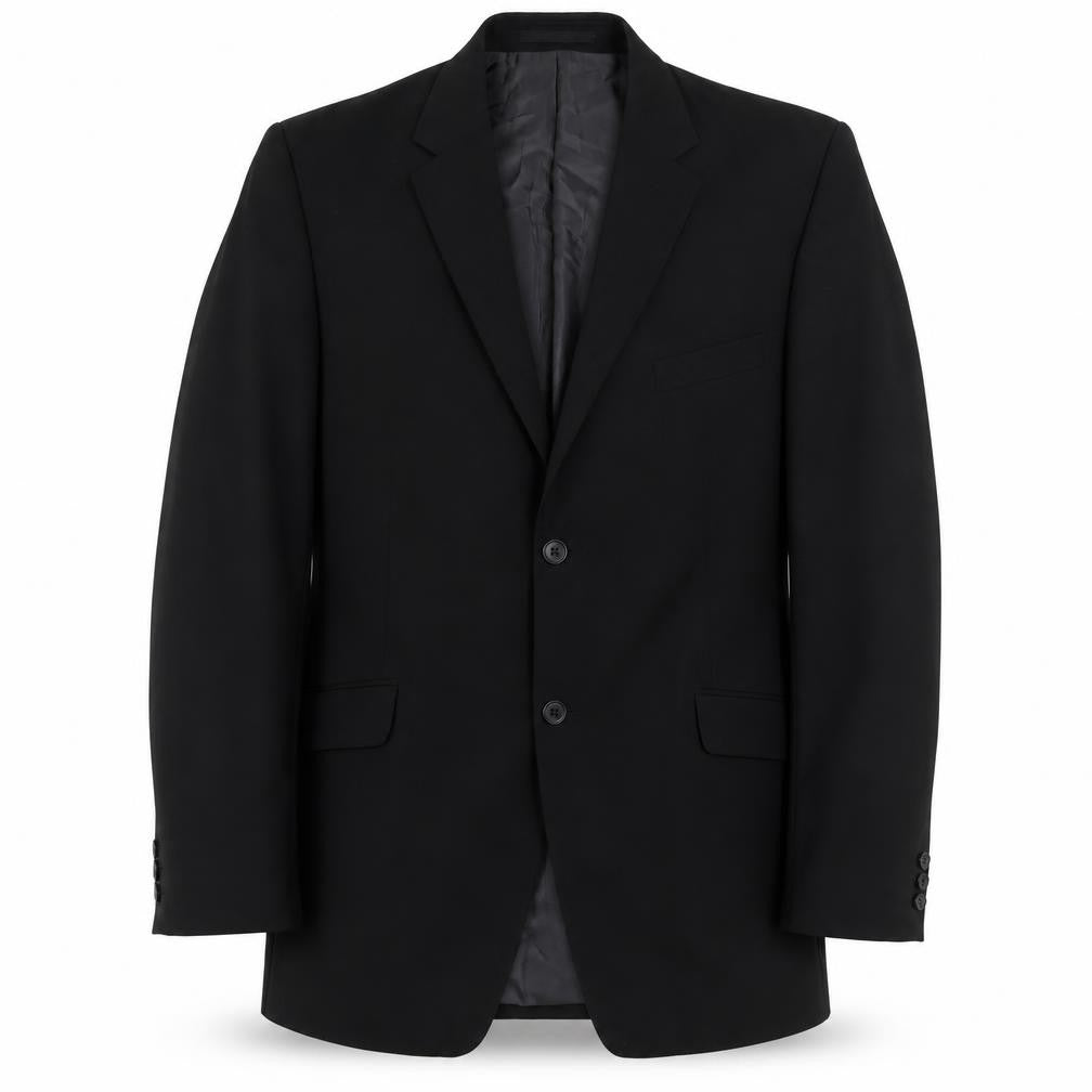 Mens 42 Chest Regular Jeff Banks Black Two-Button Blazer