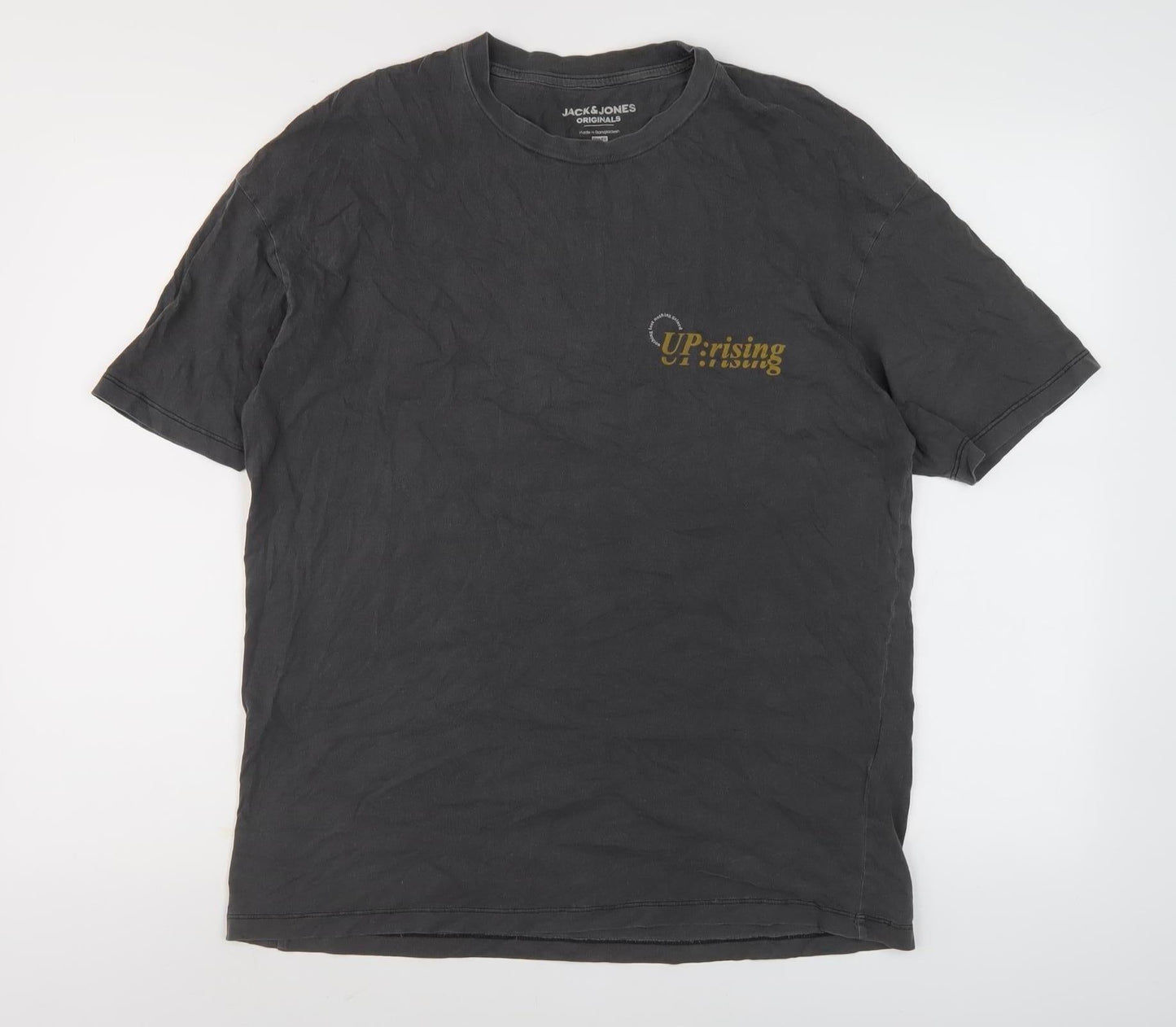 Jack & Jones Men's Graphic Black T-Shirt, Size S