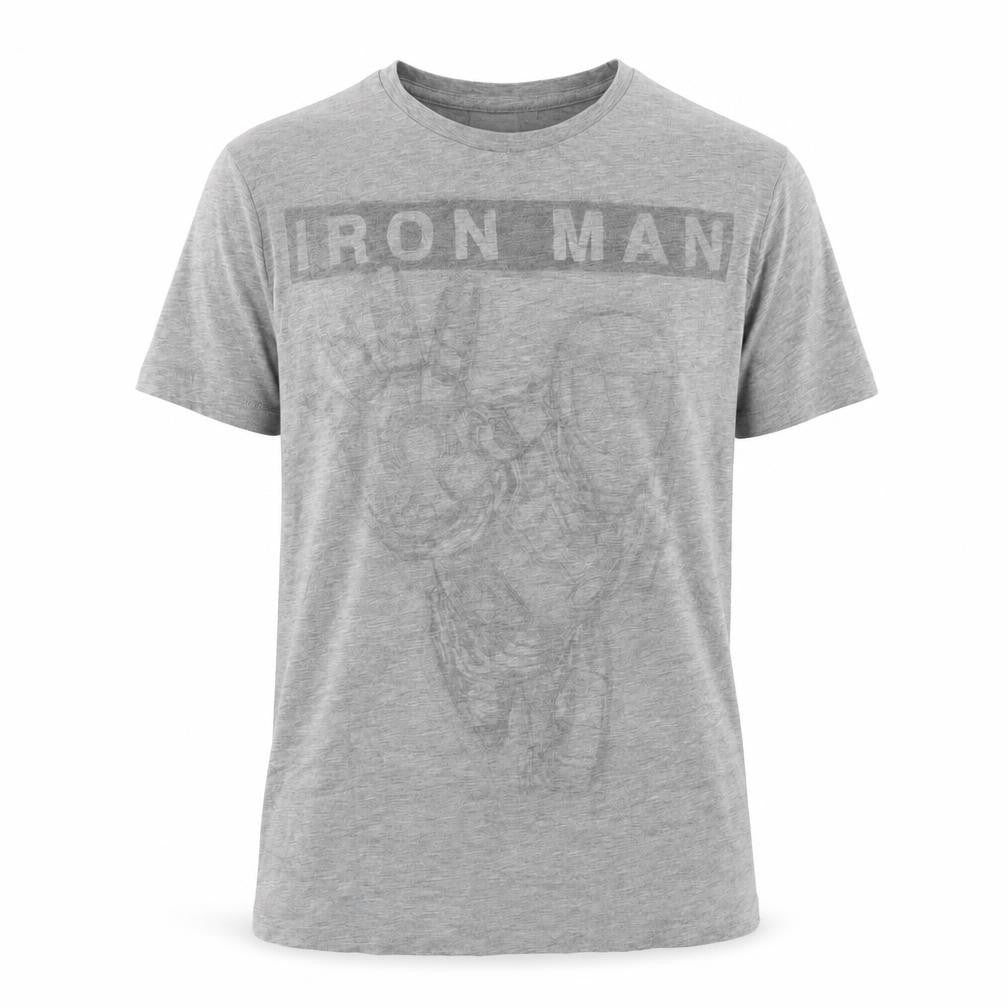 Marvel Iron Man T-Shirt - Grey Cotton M