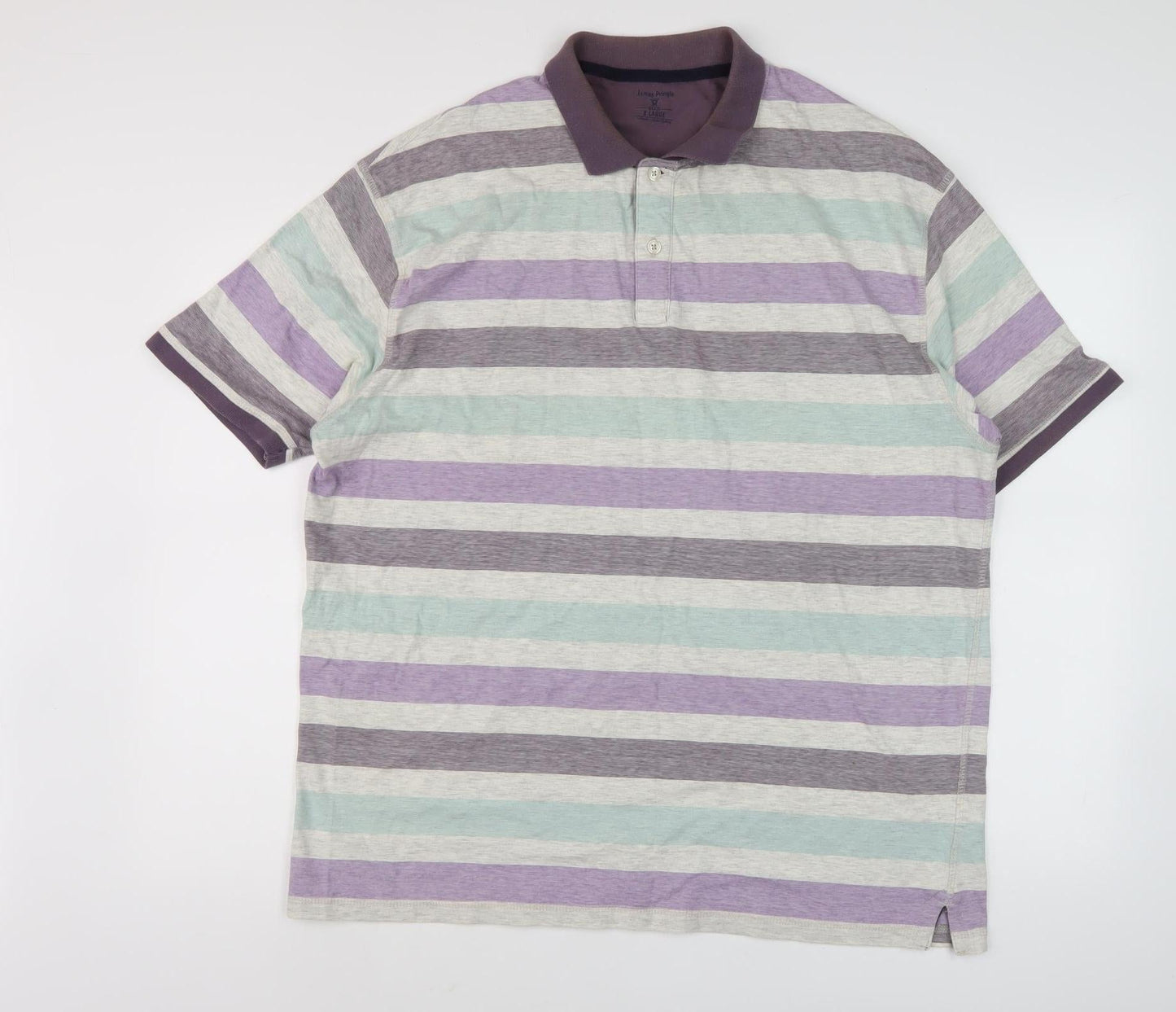 James Pringle Men's Multicoloured Striped Polo L