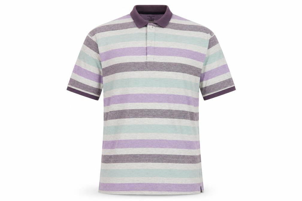 James Pringle Men's Multicoloured Striped Polo L