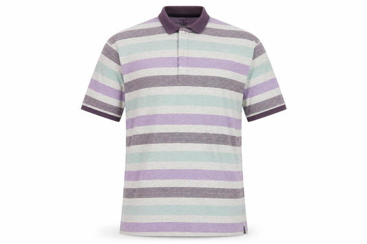 James Pringle Men's Multicoloured Striped Polo L