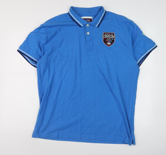 Charles Wilson Men's XL Blue Polo Shirt