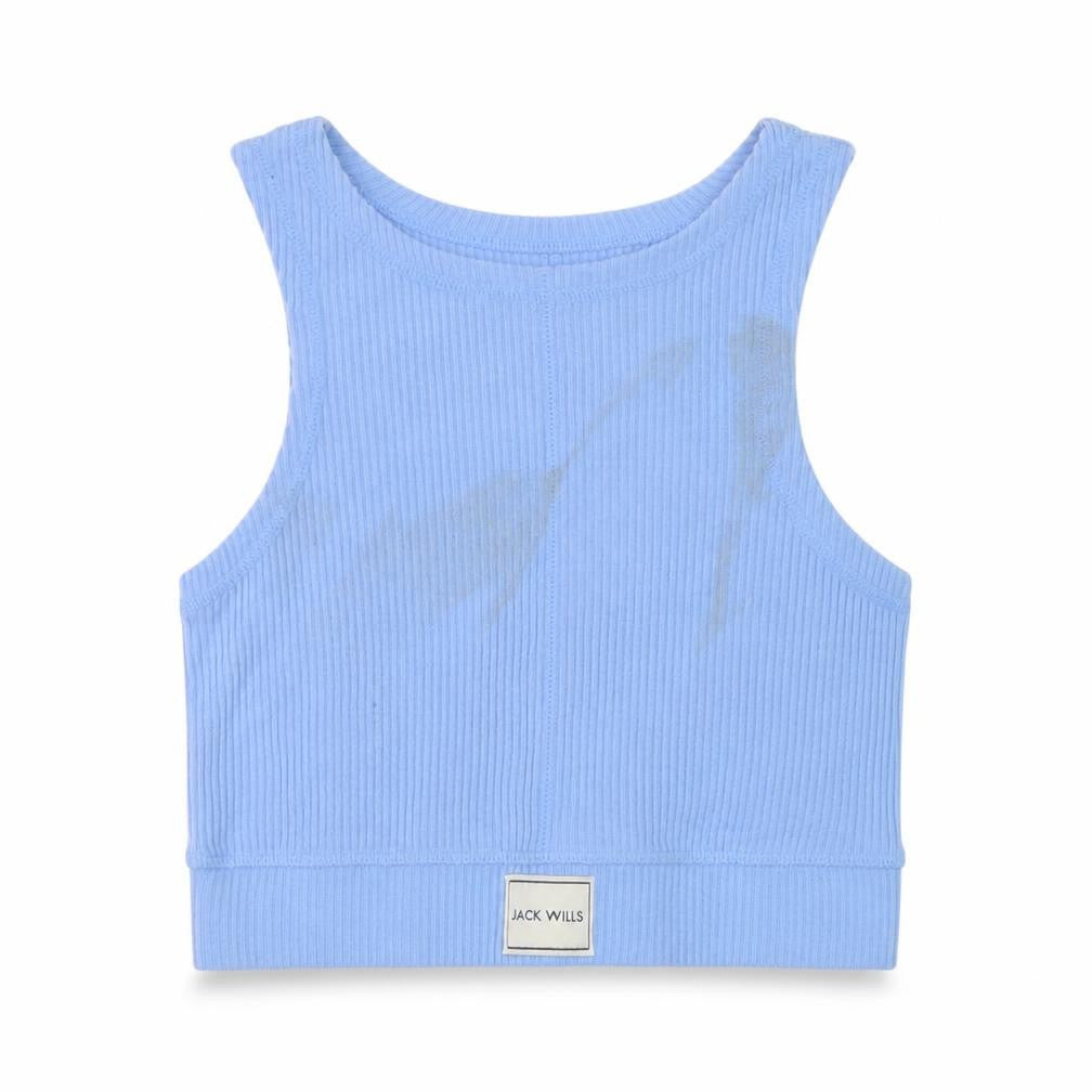 Womens UK Size 8 Jack Wills Blue Cotton Tank