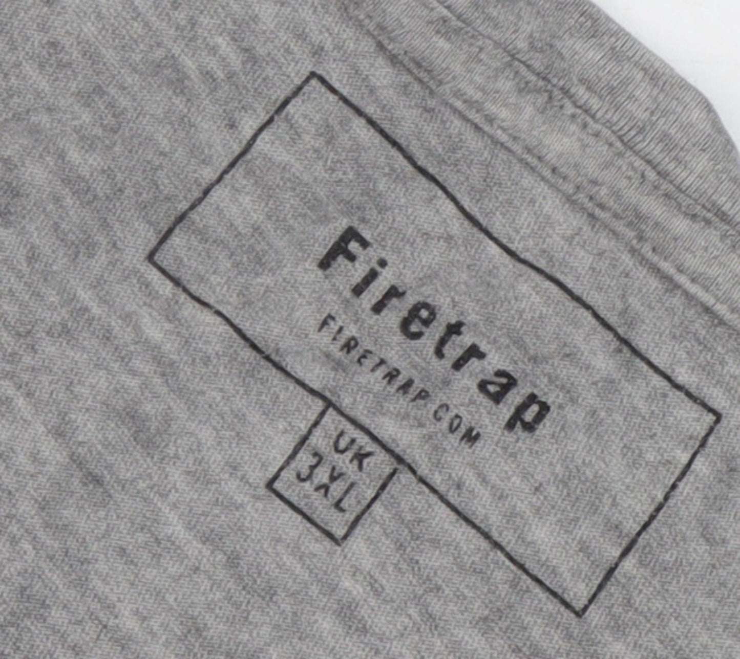 Firetrap Men's Grey V-Neck T-Shirt 3XL
