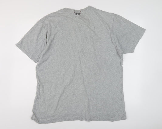 GAP Men's Grey T-Shirt XLT Crew Neck Logo