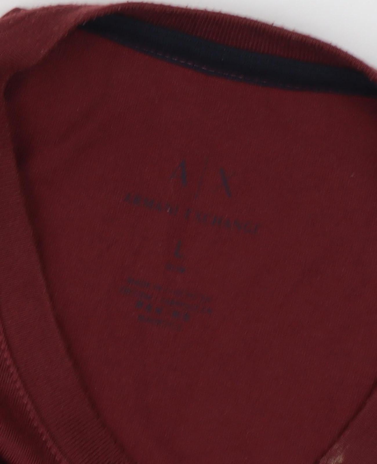 Armani Exchange Men's Red Logo T-Shirt - Size L