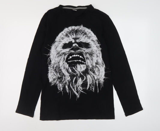 Disney Boys Black Star Wars Graphic T-Shirt XS